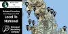 Poster for symposium, with image of part of a UK map displaying biological record locations